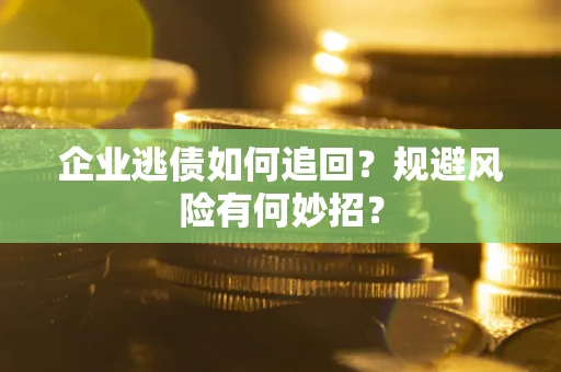 北京企业逃债如何追回？规避风险有何妙招？