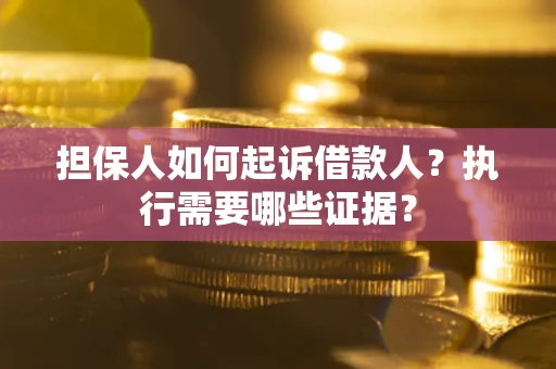 北京担保人如何起诉借款人？执行需要哪些证据？