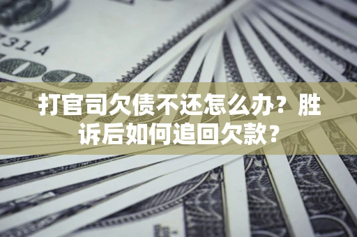 北京打官司欠债不还怎么办？胜诉后如何追回欠款？