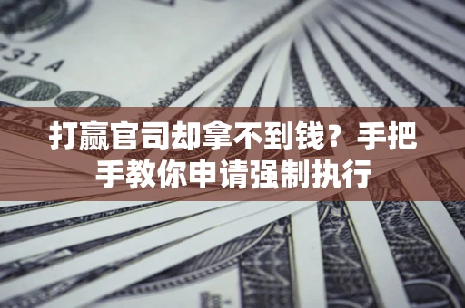 北京打赢官司却拿不到钱？手把手教你申请强制执行