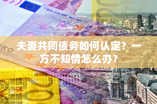 北京夫妻共同债务如何认定？一方不知情怎么办？
