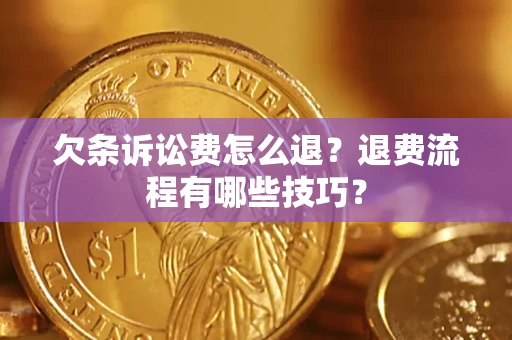 北京欠条诉讼费怎么退？退费流程有哪些技巧？