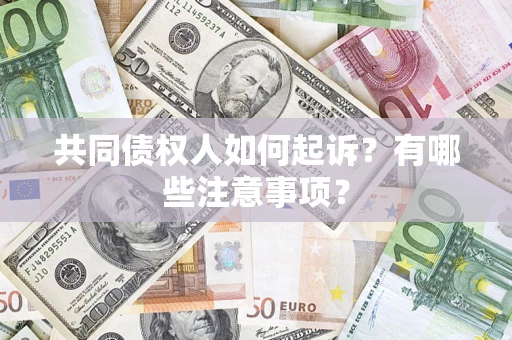 北京共同债权人如何起诉？有哪些注意事项？